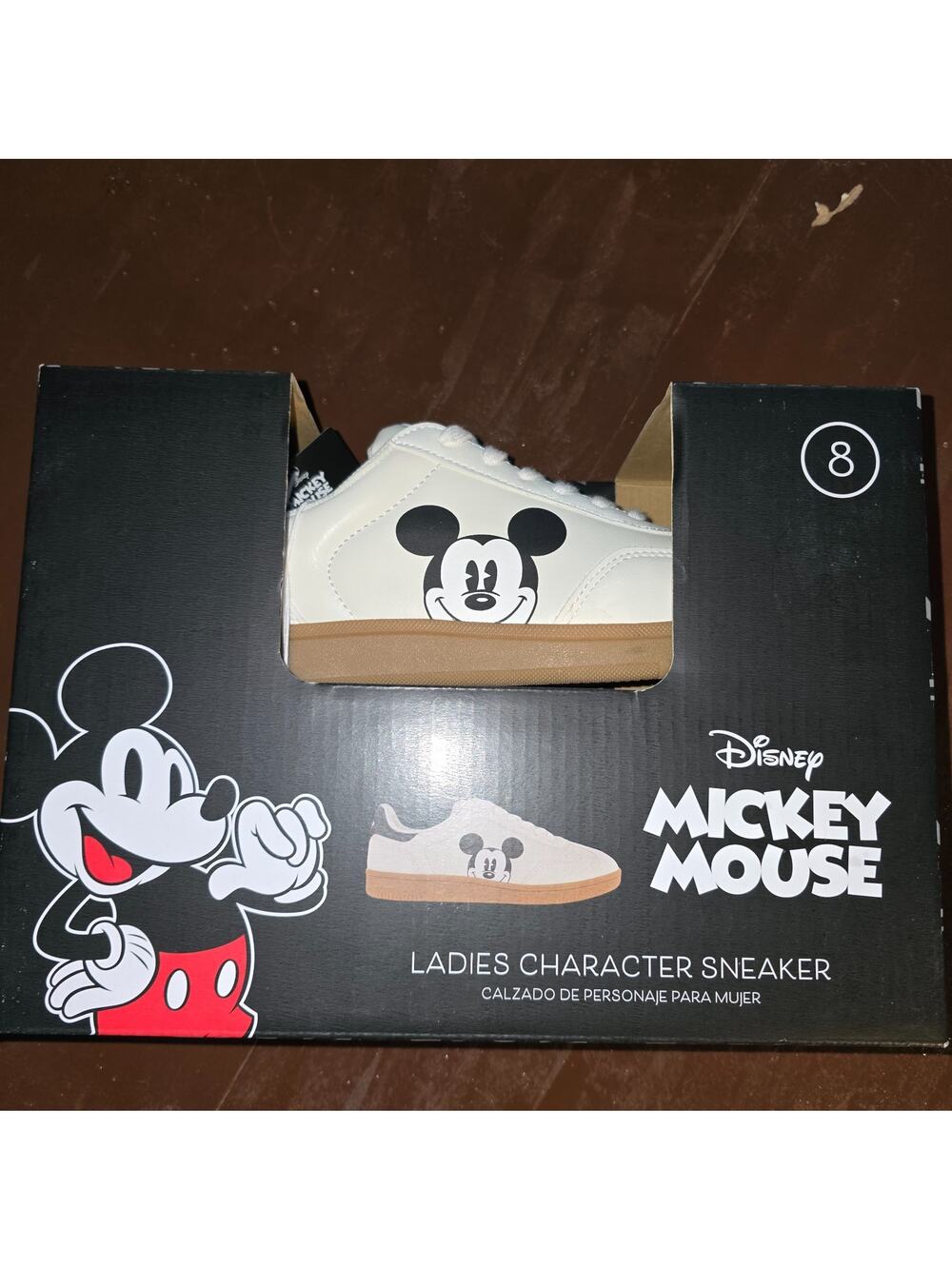 ALDI 2026 Disney Parks Mickey Mouse Women’s Gum Sole Sneakers Shoes Size 8 NIB